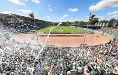 Fussball / firo  Preußen Münster -Hannover 96 11.08.2024
