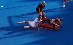 Fussball/ firo Hockey Euro  Deutschland - Niederlande 21.08.2023
