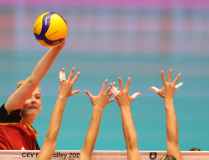 Fussball/ firo Volleyball Euro Griechenland - Deutschland Frauen 17.08.2023