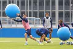 Fussball / firo Schalke 04 Training 17.07.2024