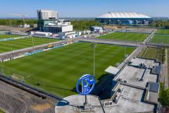 Fussball / firo FC Schalke 04 Berger Feld von oben 22.04.2020