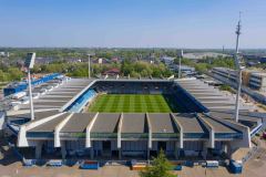 Fussball / firo VONOVIA Ruhrstadion von oben 27.04.2020